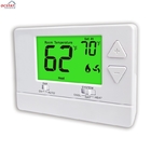24V White ABS PC Air Conditioner Battery Non-programmable Thermostats For Room HVAC System