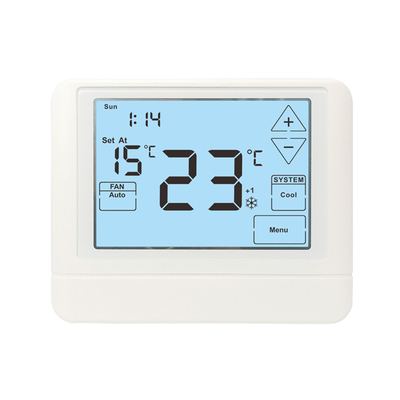 Riseem 24V Touch LCD Screen Weekly Programmable Digital Heating Thermostat CE 1.5W