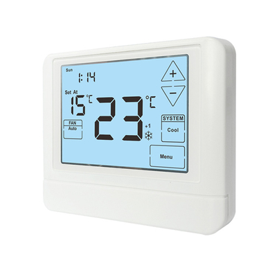 Riseem 24V Touch LCD Screen Weekly Programmable Digital Heating Thermostat CE 1.5W
