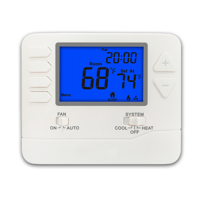 Digital Display Style 7 Day Programmable Thermostat Battery Or 24V Power Supply Wireless