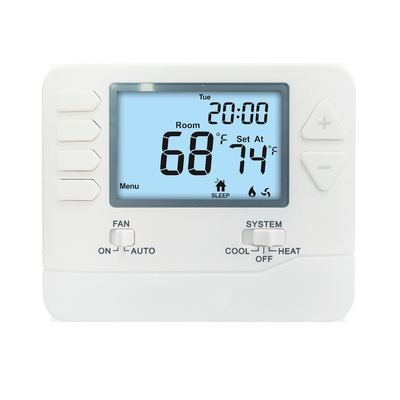 Digital Display Style 7 Day Programmable Thermostat Battery Or 24V Power Supply Wireless