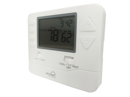 Digital Display Style 7 Day Programmable Thermostat Battery Or 24V Power Supply Wireless