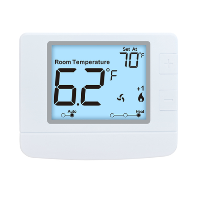 Wall Mount Non Programmable Thermostat 24V Blue Backlight