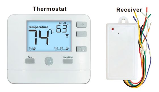 Non-programmable Wireless Room Thermostat with Temperature Control and 2*AAA Battery Power Supply