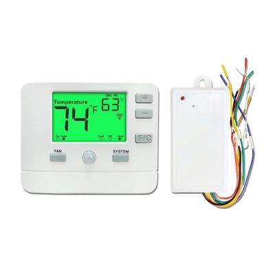 2H/1C Heat Pump W/o Auxiliary Or Emergency Heat Wireless Room PTAC PIR Thermostat Temperature Control Power supply 2*AAA Battery
