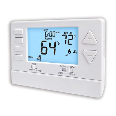 Riseem Customizable 7 Day Programmable Thermostat with 5.65 Sq.in. Display Size and 18-30 VAC NEC Class II Power Supply