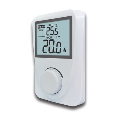 Display Temperature Range 3°C to 37°C Digital Room Boiler Thermostats White Color Compact Size Temperature Management Solutions