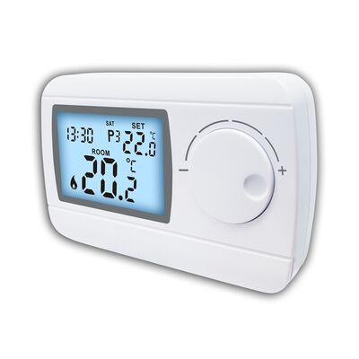 Works With Most Heating Systems RF Room Thermostat 230V Wireless Programamble Thermostat White Customized Shell Color Temperature Management Solution