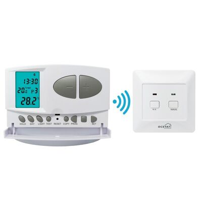 Conventional Or Boilers Wireless 7 Day Room Thermostat Featuring Compact 86 X 86 X 26 Mm Receiver Dimensions And 6W Power Consumption