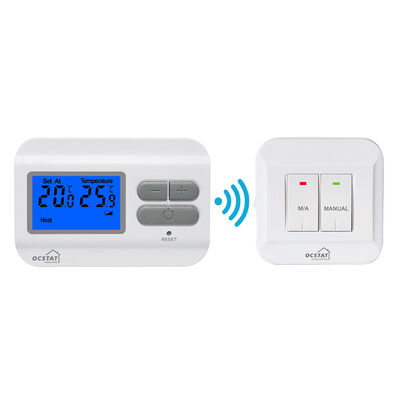 Thermostat 2x AAA 1.5V Lithium Battery Wireless Room Boiler Thermostat Non Programmable Transmission Distance Approx 100m Open Terrain Ideal For Commercial