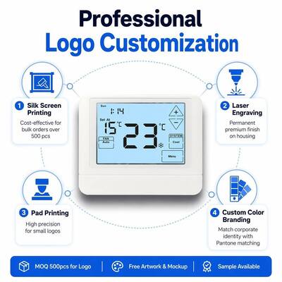 Digital HVAC Programmable Thermostat Electronic Room 24V LCD Battery Thermostat Offering Backlight Color White Blue Green and Temperature Control Ranges 44°F to 90°F 7°C to 32°C for Climate Solutions