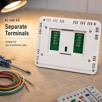 STN855 LCD Display Touch Screen Digital Wired Heating and Cooling Air Conditioning Thermostats Temperature Controller for Heat Pump