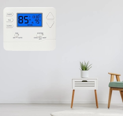2 Heat/2 Cool 7 Day Or 5/1/1 Electric Or Gas Configurable Programmable Thermostat STN615 With Blue Backlight And PC ABS IP20