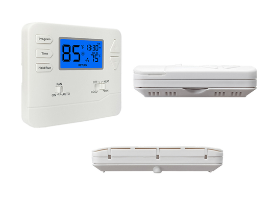 Heat Pump Thermostat with Large Digital LCD Display Non Programmable Multi-Stage Electrical or Gas Systems