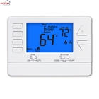 White ABS Electronic Programmable Air Conditioner Thermostat 1 Heat 1 Cool