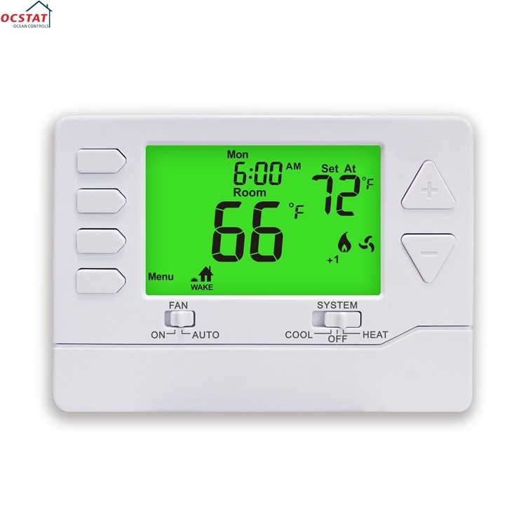 2 Heat 2 Cool 24V Programmable Electronic Room Thermostat Temperature Control