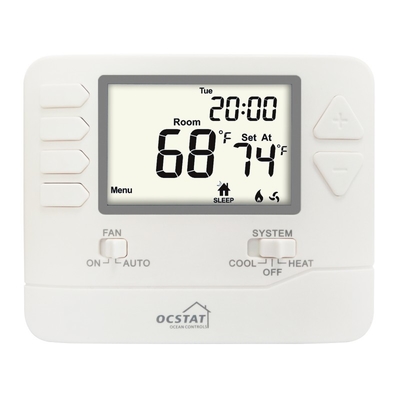 Riseem 230V ইলেকট্রনিক 7 দিন প্রোগ্রামযোগ্য হোম থার্মোস্ট্যাট নীল ব্যাকলাইট কাস্টমাইজড রঙ