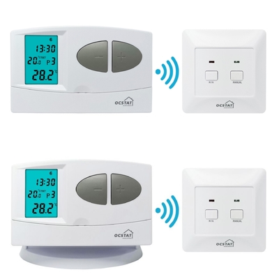 Riseem 868Mhz 7 দিন প্রোগ্রামযোগ্য এবিএস বয়লার মেঝে গরম ওয়্যারলেস রুম থার্মোস্ট্যাট