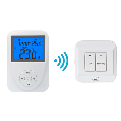 230V RF হিট /কুল মোড সুইচ ওয়্যারলেস প্রোগ্রামযোগ্য রুম থার্মোস্ট্যাট বয়লারের জন্য