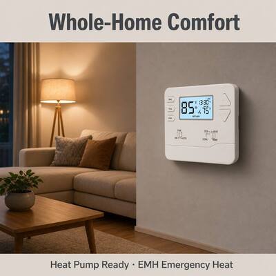 Riseem 1.5 Amp সর্বাধিক সমস্ত টার্মিনাল সমন্বিত বাণিজ্যিক তাপ পাম্প থার্মোস্ট্যাট প্রচলিত বা তাপ পাম্প অ্যাপ্লিকেশন প্রকার
