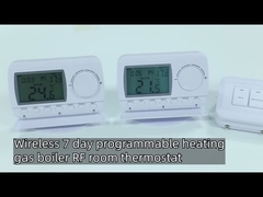 মেঝে গরম করার জন্য E7RF 230V ABS ওয়্যারলেস গ্যাস বয়লার রুম থার্মোস্ট্যাট NTC সেন্সর